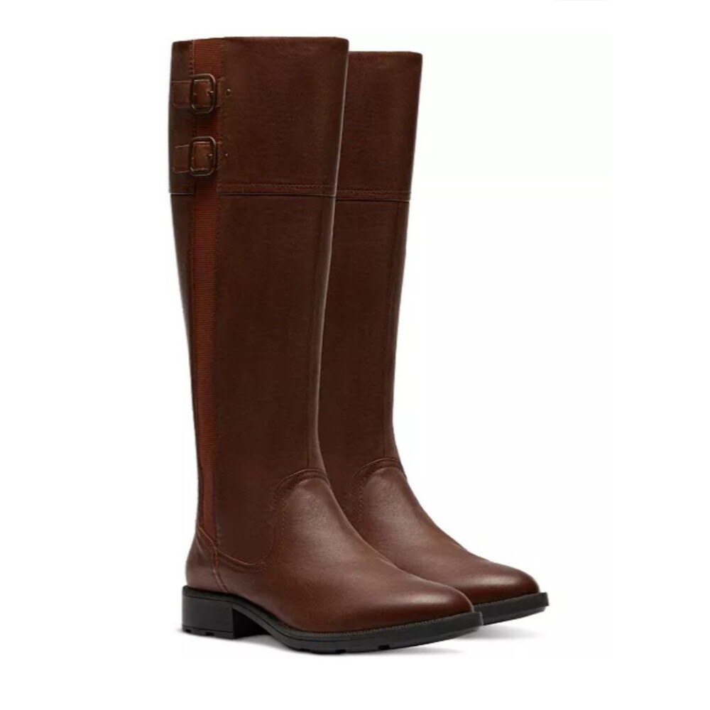 Clarks Women's Adalynn Tall Riding Boots size 8.5W NWT Brown